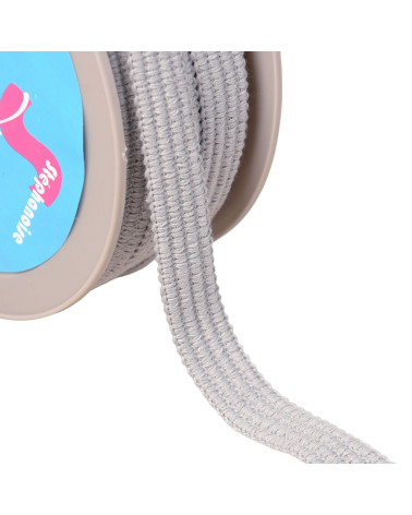 Four cord braid 15mm light gray per meter