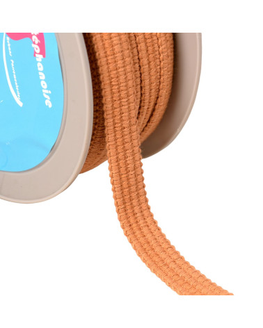Vier Kordeln geflochten 15 mm dunkelbeige pro Meter