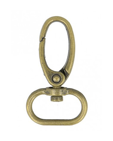 20 mm Karabiner in antiker Goldfarbe
