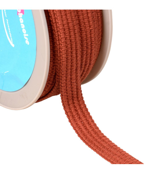Four cord braid 15mm rust orange per meter