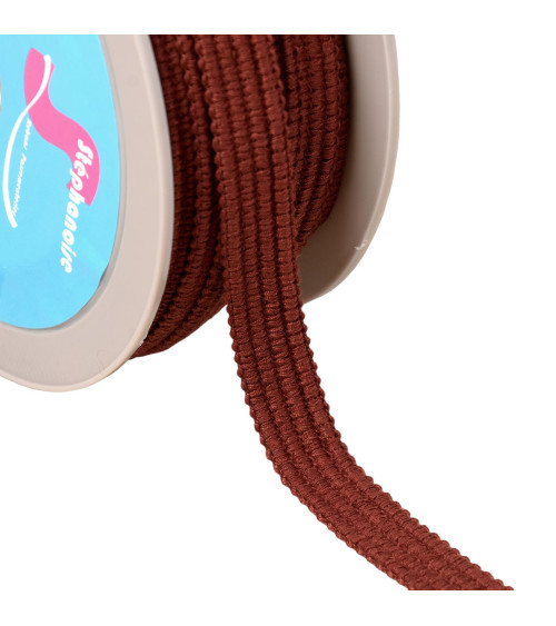 Four cords braid 15mm dark rust orange per meter