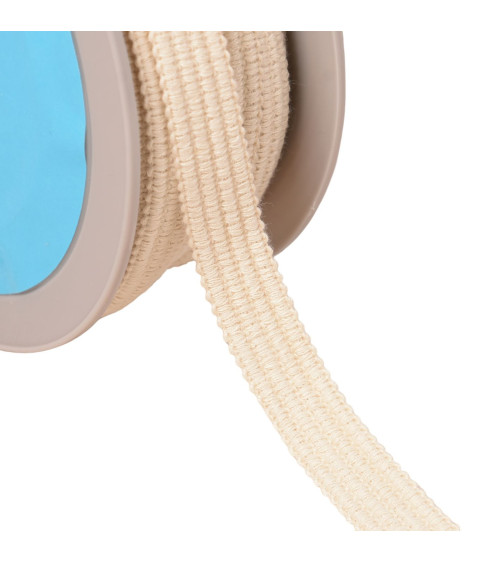 Four cord braid 15mm ecru by the meter