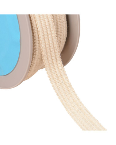 Four cord braid 15mm ecru by the meter