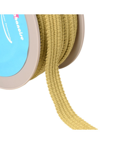 Four cord braid 15mm beige green per meter