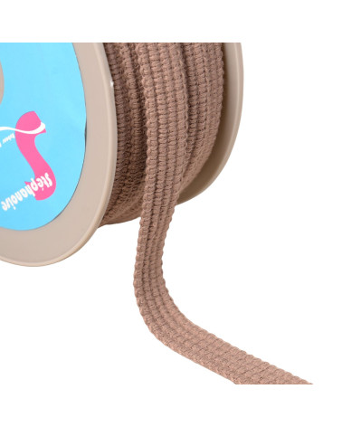 Four cords braid 15mm chocolate brown per meter