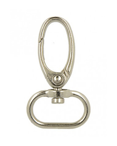 Mousqueton 20mm couleur argent
