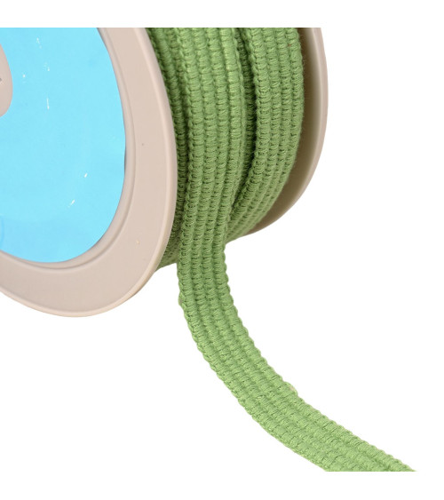 Four cords braid 15mm light khaki green per meter