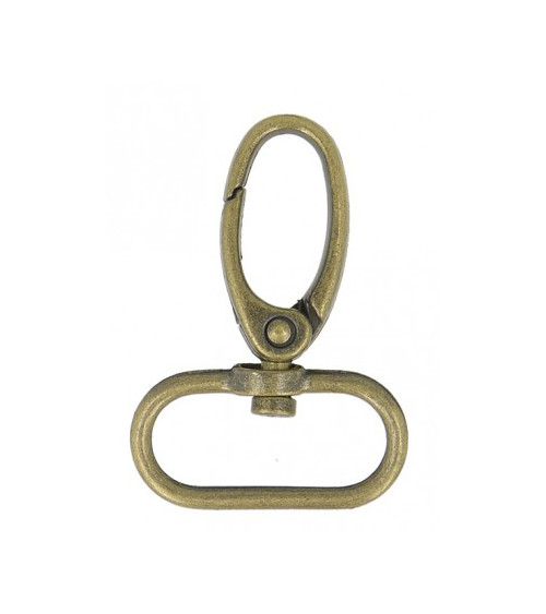 25mm carabiner antique gold color