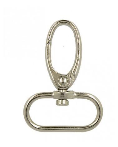 25 mm silberfarbener Karabiner