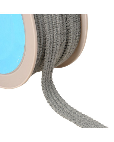 Four cord braid 15mm light gray per meter