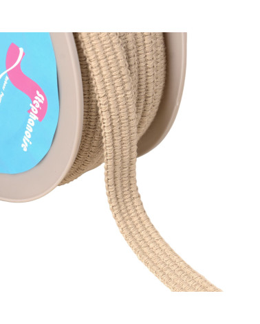 Vier Kordeln geflochten 15 mm beige/gold pro Meter