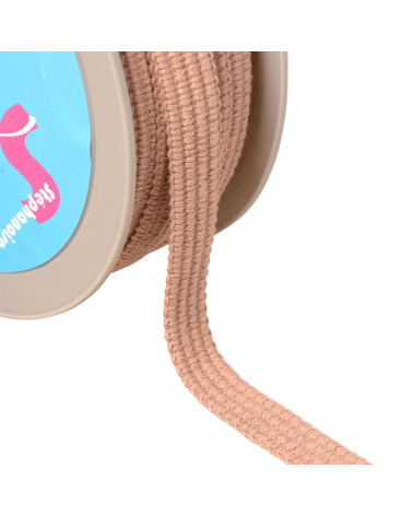 Four cords braid 15mm beige/pink per meter