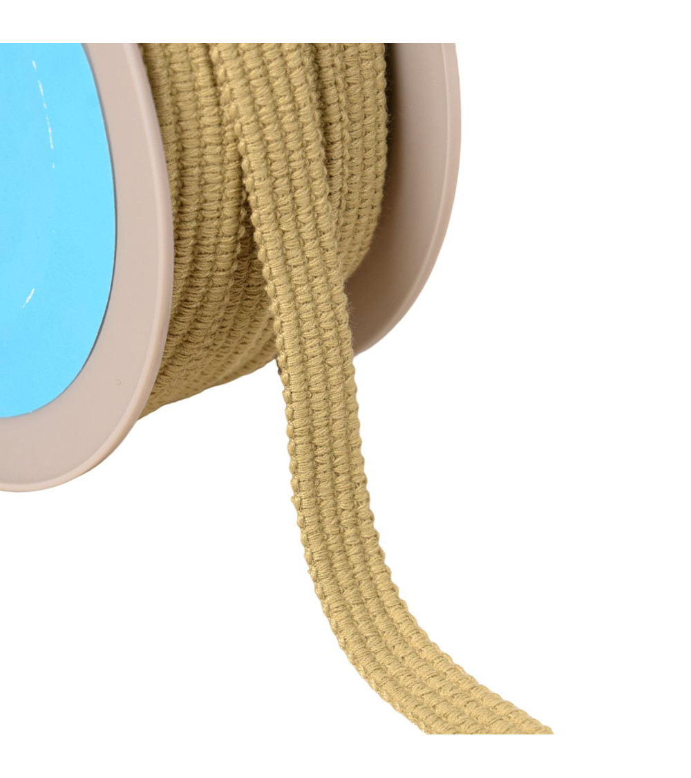 Four cords braid 15mm taupe brown per meter