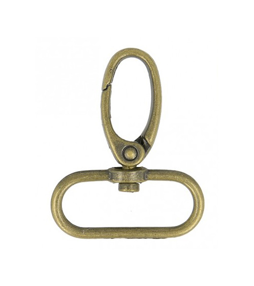 Carabiner 30mm antique gold color