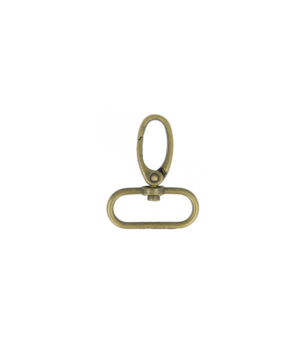 Carabiner 30mm antique gold color