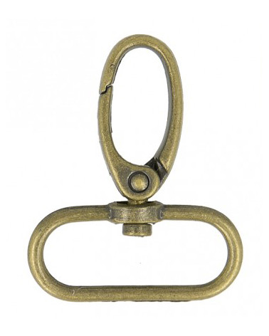 Carabiner 30mm antique gold color