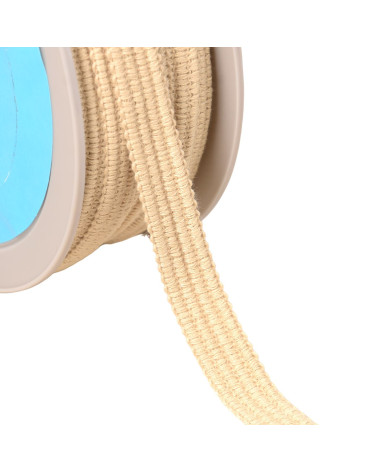 Four cord braid 15mm ecru/white per meter