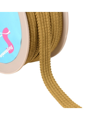 Vier Kordelgeflechte 15 mm grün/beige pro Meter
