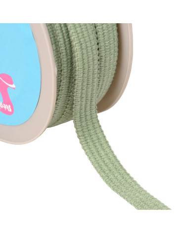 Four cords braid 15mm almond green per meter