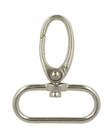 30 mm silberfarbener Karabiner