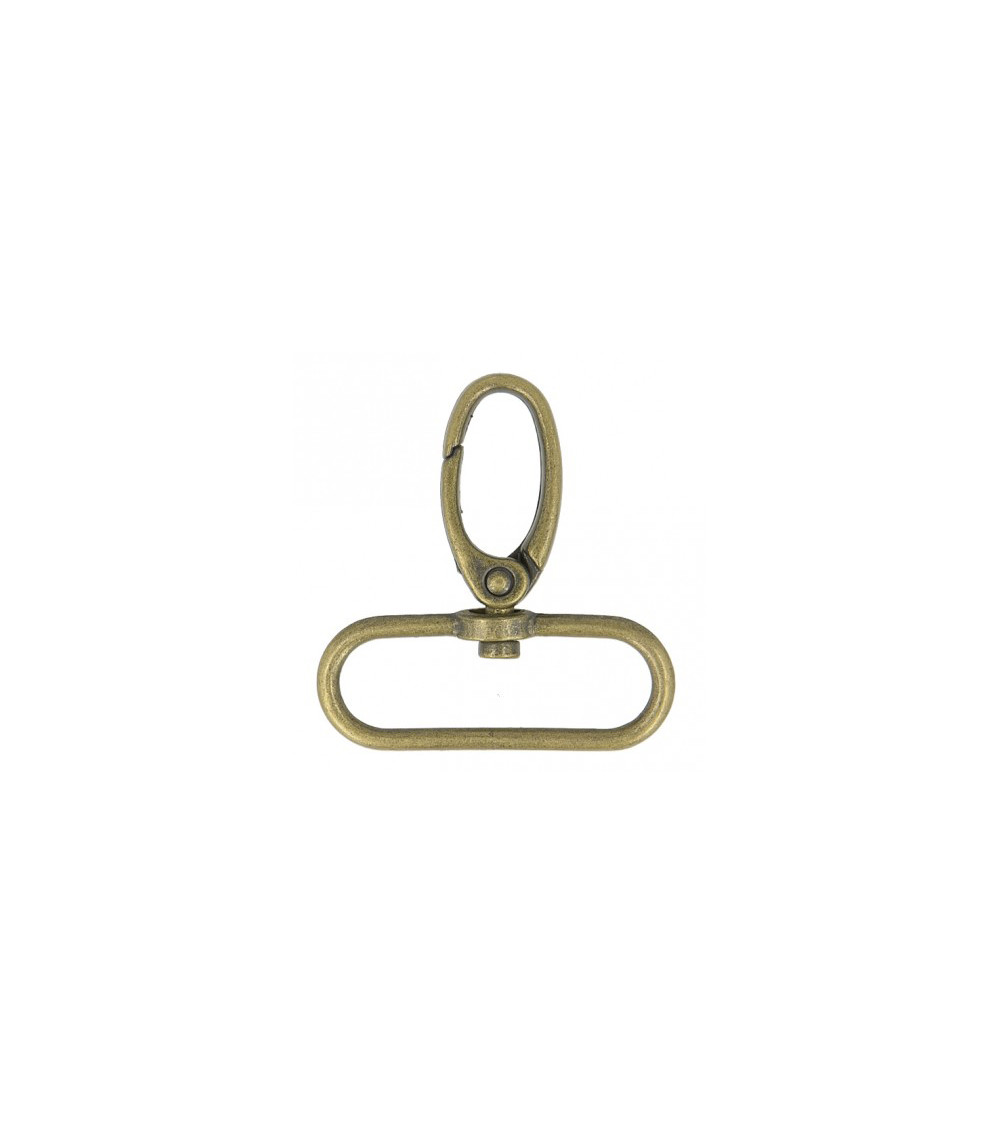 40mm carabiner antique gold color