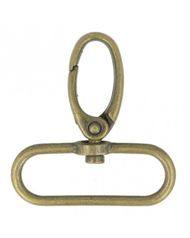 40mm carabiner antique gold color