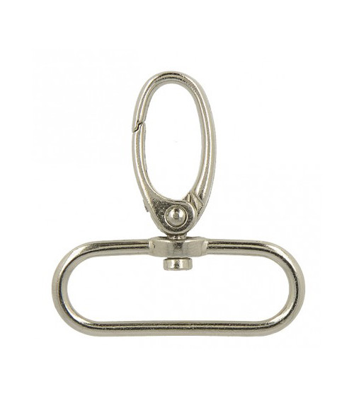 40mm silver colored carabiner