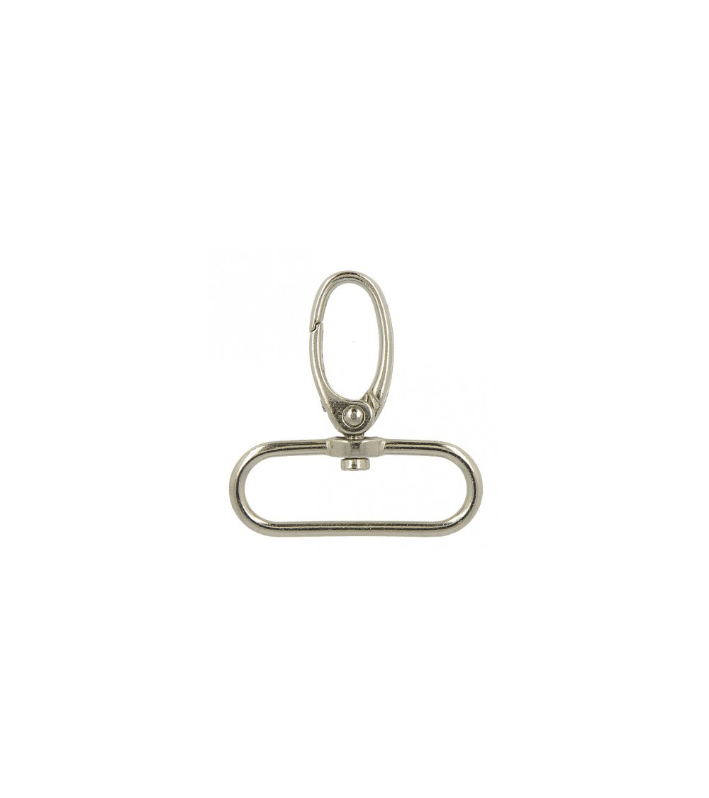 40 mm silberfarbener Karabiner
