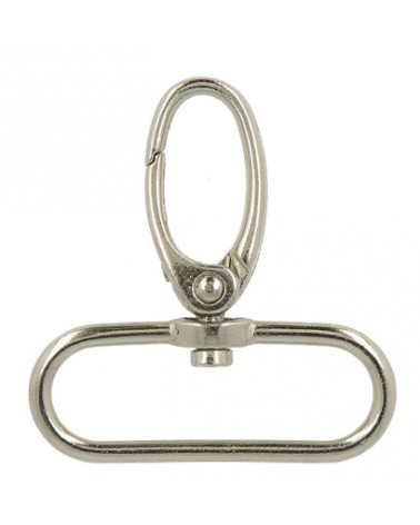 40 mm silberfarbener Karabiner
