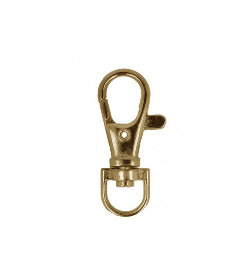 Lot 2 carabiners strap 1cm antique gold color