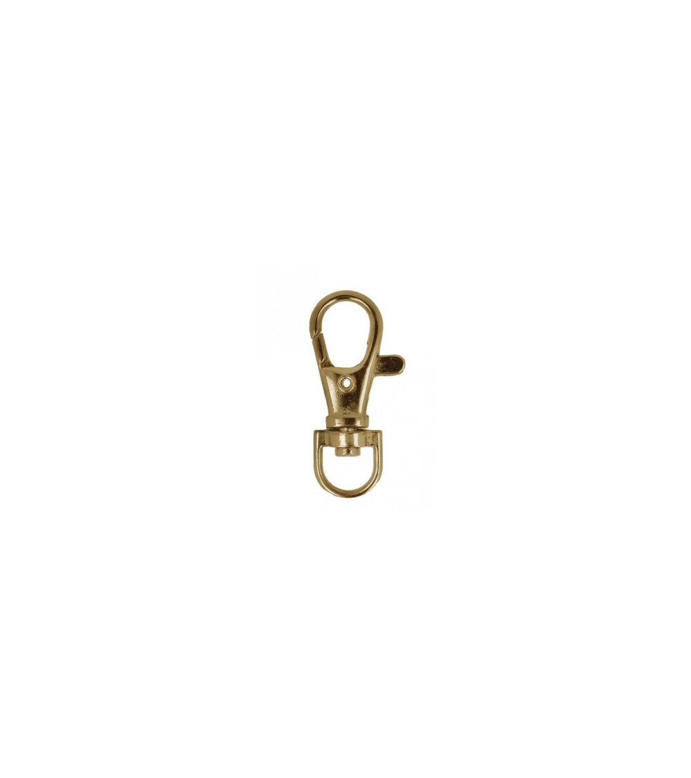 Los mit 2 Karabinern, 1 cm lang, Farbe Antikgold