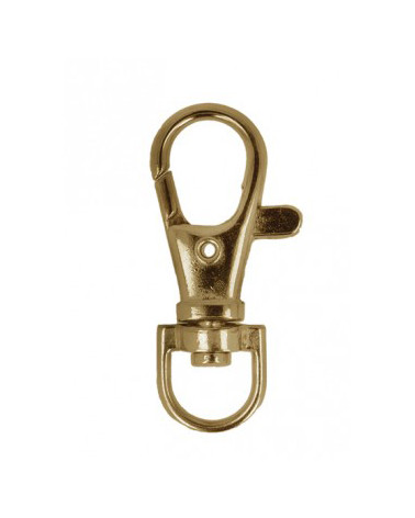 Los mit 2 Karabinern, 1 cm lang, Farbe Antikgold