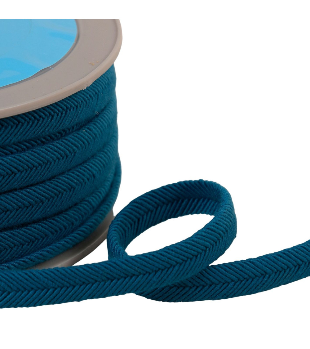 Bobine 20m double cordon fils 10mm bleu canard