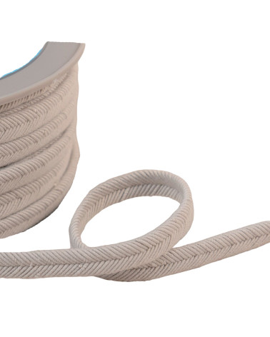Bobine 20m double cordon fils 10mm gris/bleu