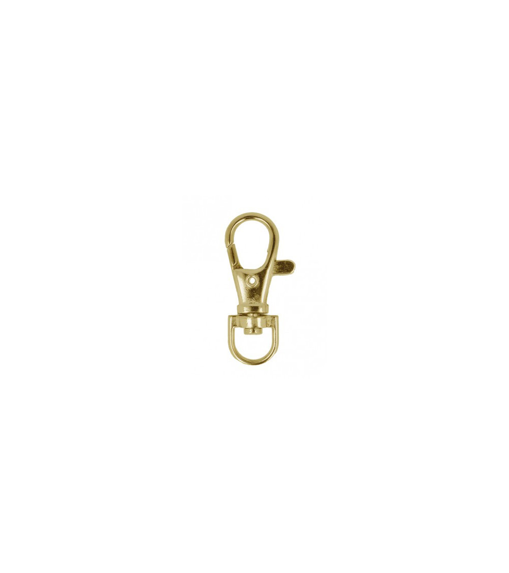 Set of 2 1cm gold-colored strap carabiners