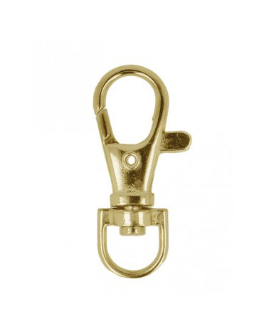 Set of 2 1cm gold-colored strap carabiners