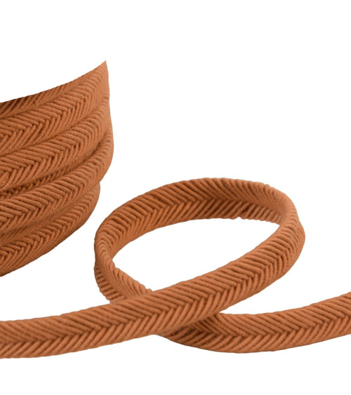 20m spool double wire cord 10mm dark beige