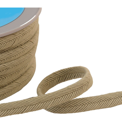 20m spool double cord 10mm taupe brown wire