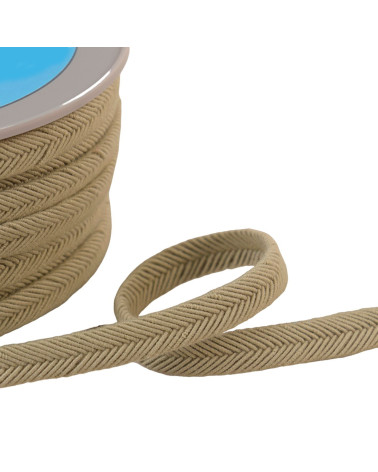 Spool 20m double cord wire 10mm taupe brown