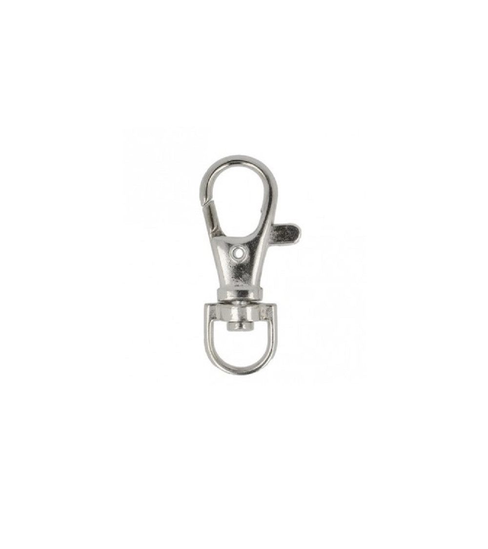 Set of 2 1cm silver-colored strap carabiners