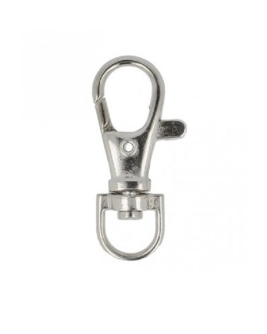 Lote 2 mosquetones correa 1cm color plata