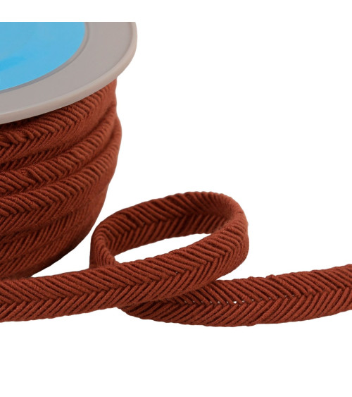 Bobine 20m double cordon fils 10mm marron cuivré 