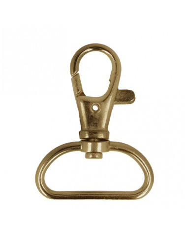 Set of 2 antique gold-colored strap carabiners