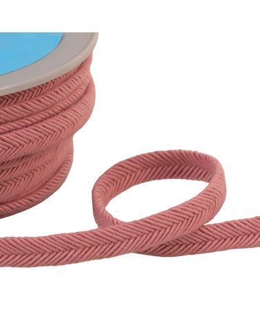 Bobine 20m double cordon fils 10mm vieux rose