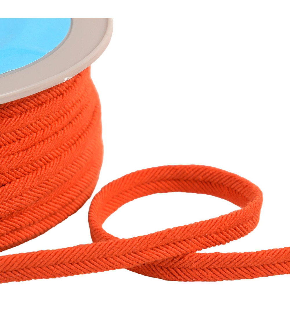 Bobine 20m double cordon fils 10mm orange bengale