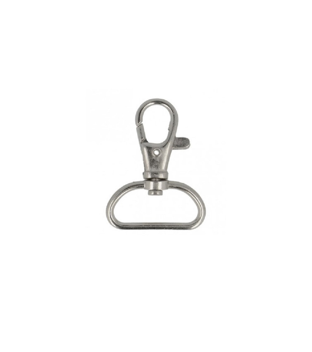 Set di 2 moschettoni per cinturino color argento