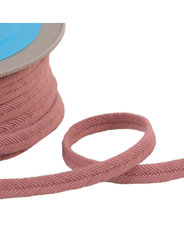 Bobine 20m double cordon fils 10mm vieux rose