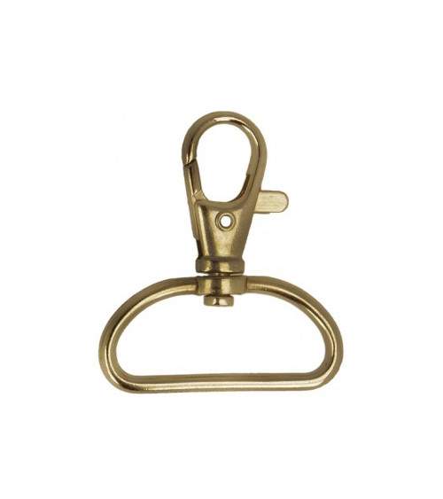 Set of 2 antique gold-colored strap carabiners