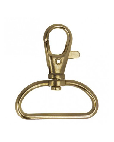 Set of 2 antique gold-colored strap carabiners