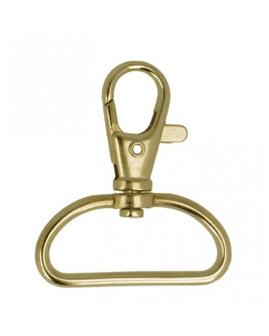 Set of 2 gold-colored strap carabiners